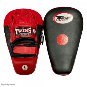 Боксерские ударные лапы Twins Special (PML-21 black/red)
